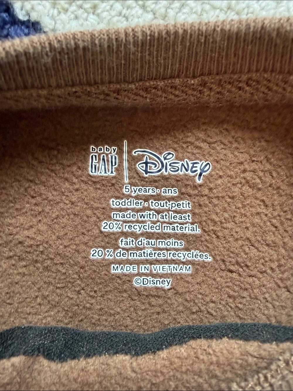GAP Brown Long-Sleeve Minnie Appliqué sweater Dress Top